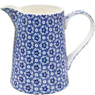 Greengate Stoneware Jug 1L Fay Blue