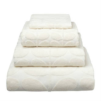 Orla Kiely Sculpted Stem Bath Towel Cream