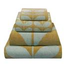 Orla Kiely Blue/Olive Bath towel