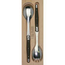 Andre Verdier Laguiole Salad Servers Black