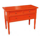 Orange 3 drawer Table