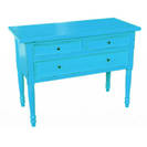 Blue 3 drawer Table