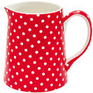 Greengate Stoneware Jug 0.5 L Spot Red