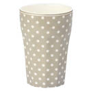 Greengate Stoneware French Latte Cup Spot Beige