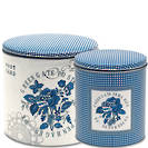 Greengate Frida Blue ~ set of 2 round tins