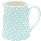 Greengate Stoneware Jug 0.5 L Spot Pale Blue