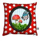Laissez Lucie Faire Mushroom Cushion cover