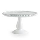 White beaded cake pedestal