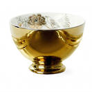 Miss Etoile Gold bowl with Flowers & Bird