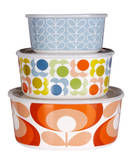 Orla Kiely set of 3 storage bowls multi