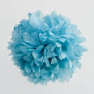 Paper PomPom Peacock Blue 42cm