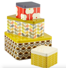 Orla Kiely set of 4 square tins