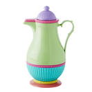 Thermos multi colour Green with Purple lid