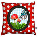 Laissez Lucie Faire Mushroom Cushion cover